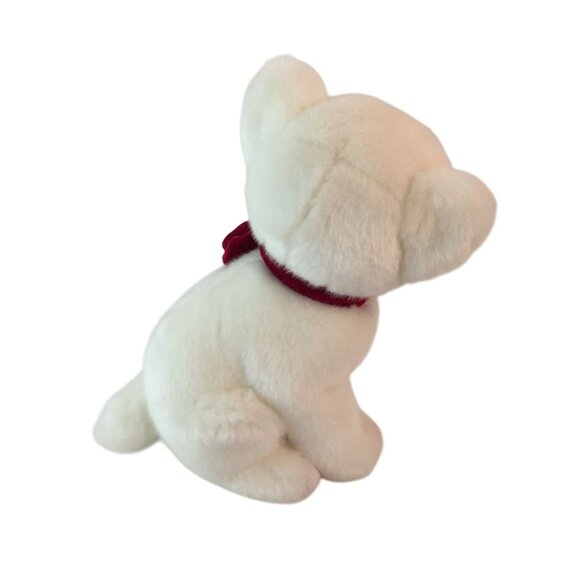 Vintage Russ Berrie White Polar Bear Plush 9" Red Bow Stuffed Animal Toy #33134 - Picture 5 of 9